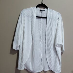 Try This White Knit Open Cardigan Size Xl